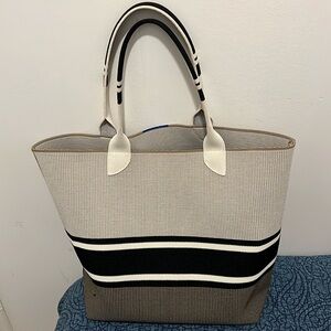 Rothy’s Lightweight Tote - neutral stripe tote